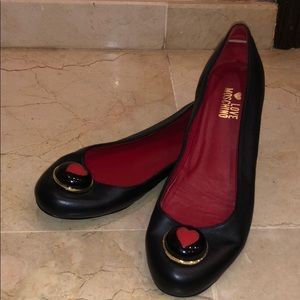 Love by Moschino Black Flats